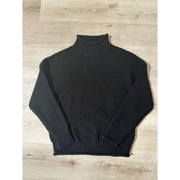 Turtleneck Batwing Sleeve Loose Oversized Chunky Pullover Sweater size Small - Picture 4 of 6